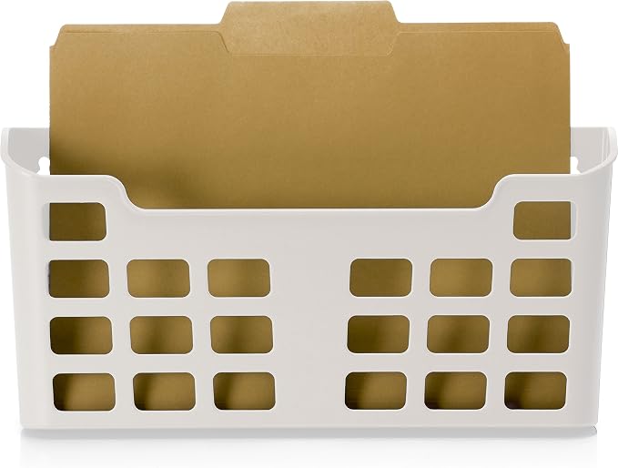 Officemate MagnetPlus Magnetic Letter Size File Pocket, Plastic, White (92543), 2.52 x 13.62 x 6.69 Inches,Offwhite