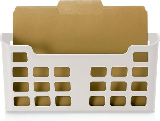 Officemate MagnetPlus Magnetic Letter Size File Pocket, Plastic, White (92543), 2.52 x 13.62 x 6.69 Inches,Offwhite