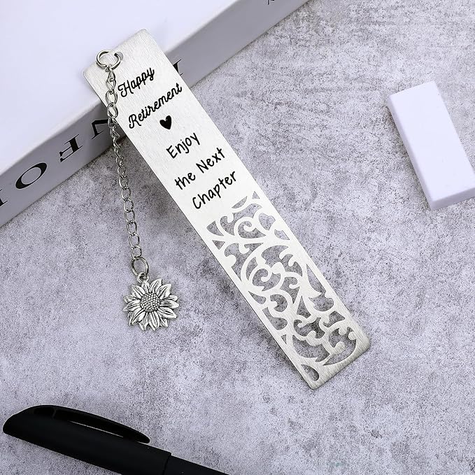 Dimeho Retirement Gifts for Women, Happy Retirement Bookmark Retirements Gift for Coworker Employee Leader Friends Happy Retirements Enjoy The Next Chapter Bookmark Going Away Gifts for Colleagues