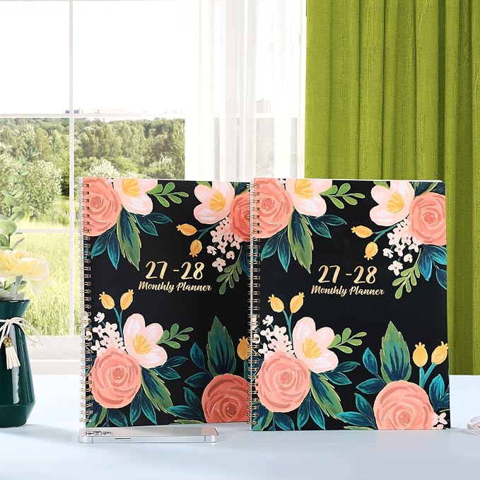 2027-2028 Monthly Planner/Calendar - 2 Year Planner, Jan 2027 - Dec 2028, Monthly Calendar 2027-2028 with Two-Side Pocket, 9'' x 11'', Tabs, Sturdy Binding