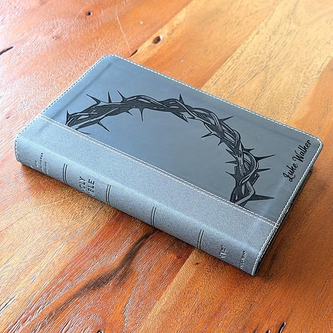 Farm and Posh Personalized NIV Personal Bible with Crown of Thorns | Large Print (Black)