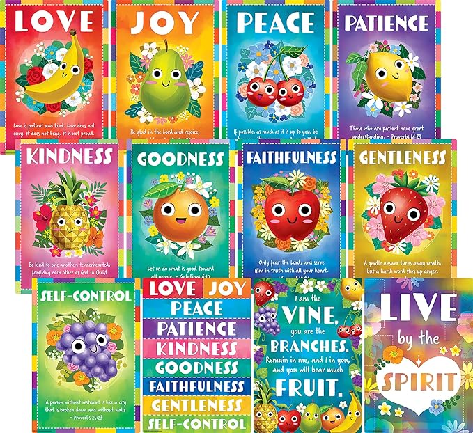 Teacher Created Resources Fruit of the Spirit Educational Poster Pack (TCR7071)