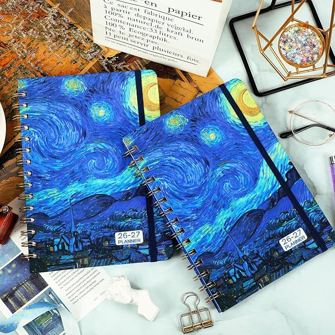 2026-2027 Planner – Jul.2026 - Jun.2027, Weekly ＆ Monthly Academic Planner 2026-2027, with Tabs, 6.4" x 8.5", Hardcover, Strong Binding, Thick Paper, Back Pocket, Elastic Closure, Inner Pocket
