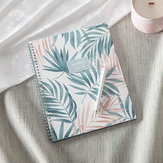 Blue Sky Weekly and Monthly Academic Year Planner Calendar, July - June, Flexible Cover, Wirebound, Laminated Tabs, Seychelle (Seychelle- 2025/2026, 8" x 10.875")