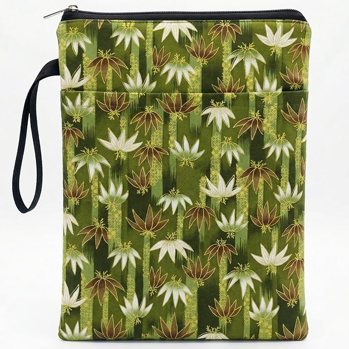 Book Sleeve for Paperbacks – Padded Book Cover with Zipper, Dust-Proof Protector Sleeve, Fabric Books Pouch Fit for Books Notebook Journal, Maximum 8x11inch