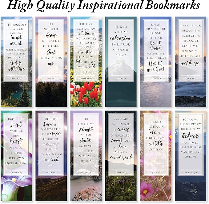 Be Not Afraid Bible Verse Bookmarks - Pack of 48