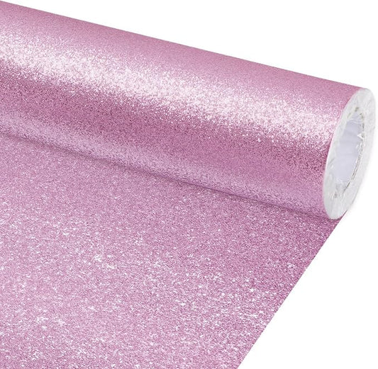gisgfim Glitter Bulletin Board Roll Sparkle Bulletin Board Background Glitter Poster Paper Gift Wrapping DIY Art Crafts Non Fading Wallpaper for Home Office Classroom Decoration 16"x20ft, Light Purple
