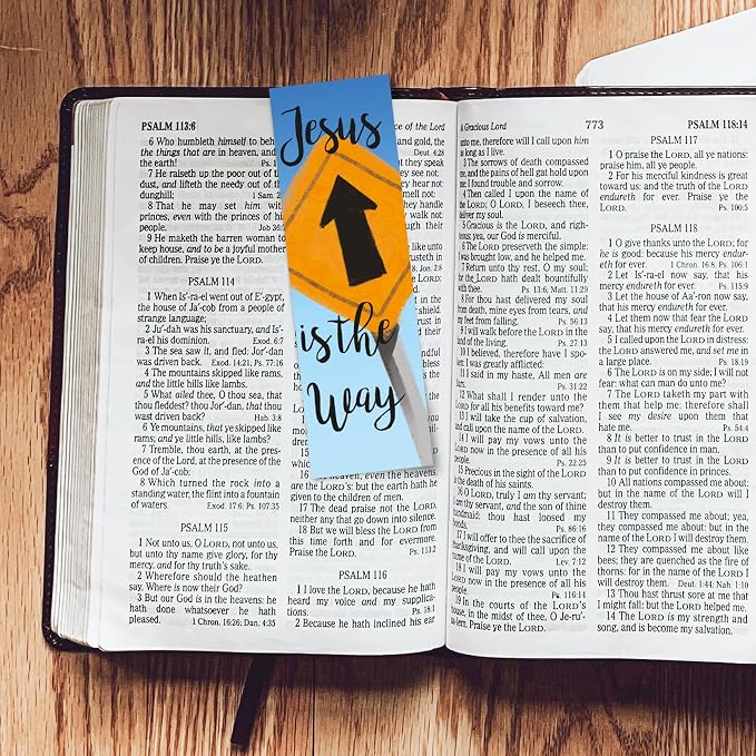 Jesus is the Way, John 14:6, Bulk Pack of 25 Christian Bookmarks, Bible Verse Book Markers, Sunday School Prizes with Memory Verses, Scripture Gifts