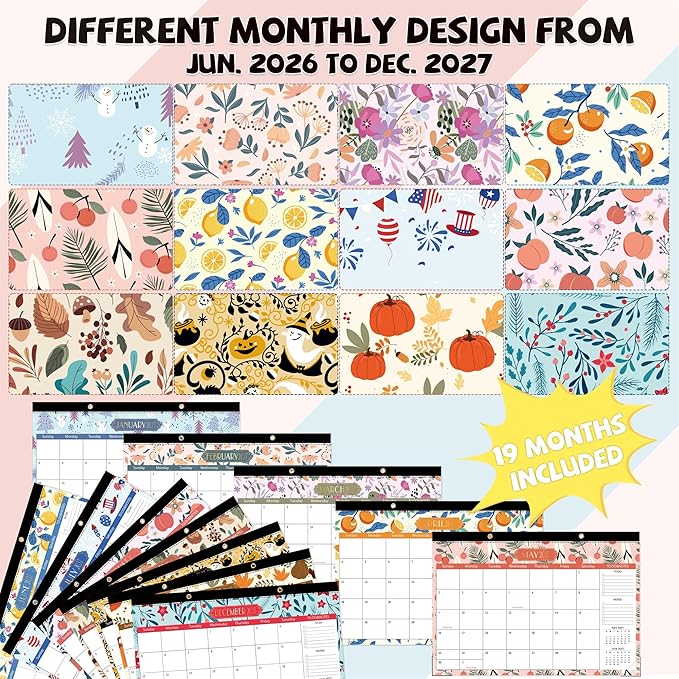 GuassLee Desk Calendar 2026-2027, Desk Top Calendar from Jun. 2026 to Dec. 2027, 17" x 11.5" Large School Year Desk Wall Calendar with To-Do List and Notes for Office School Home Teacher Planning