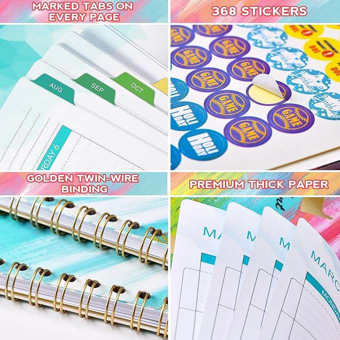 Student Planner 2026-2027 - School Planner, Aug. 2026 - Jun. 2027, 8.5" x 11", School Planner 26-27, 2026-2027 Academic Planner with 3-Hole Punched, Colourful Monthly Tabs & Stickers