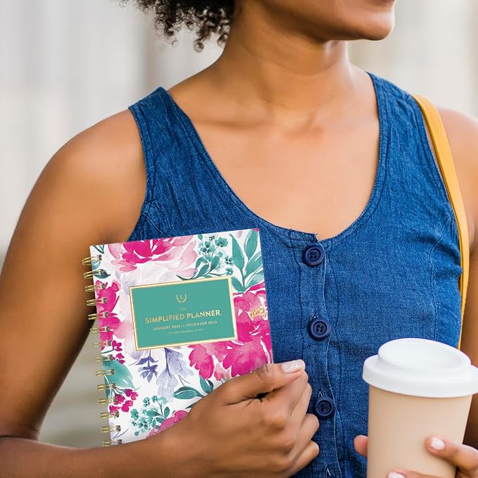 AT-A-GLANCE 2026 Planner, Simplified by Emily Ley, Weekly & Monthly, 5.5" x 8.5", Small, English Garden (EL46-200-26)