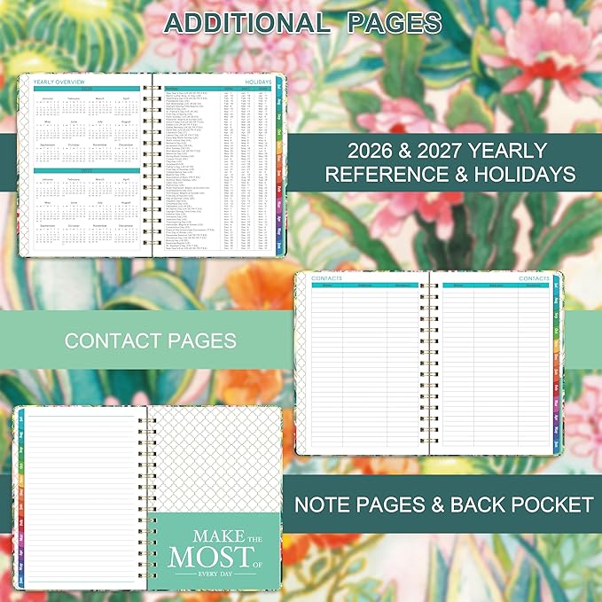 2026-2027 Planner - Academic Planner 2026-2027 from July 2026 - June 2027 with To-Do List, 6.3'' x 8.4'', Strong Twin-Wire Binding, Inner Pocket, Elastic Closure