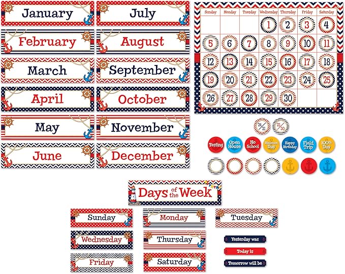 Teacher Created Resources Nautical Calendar Bulletin Board (TCR5492)