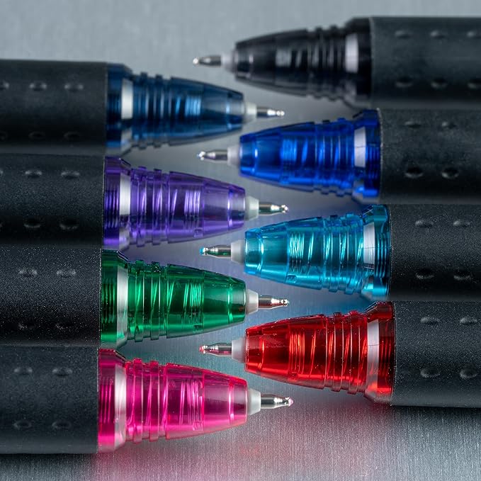 Pilot, FriXion Synergy Clicker Erasable, Refillable, Retractable Gel Ink Pens, Extra Fine Point 0.5 mm, Pack of 12, Purple Ink
