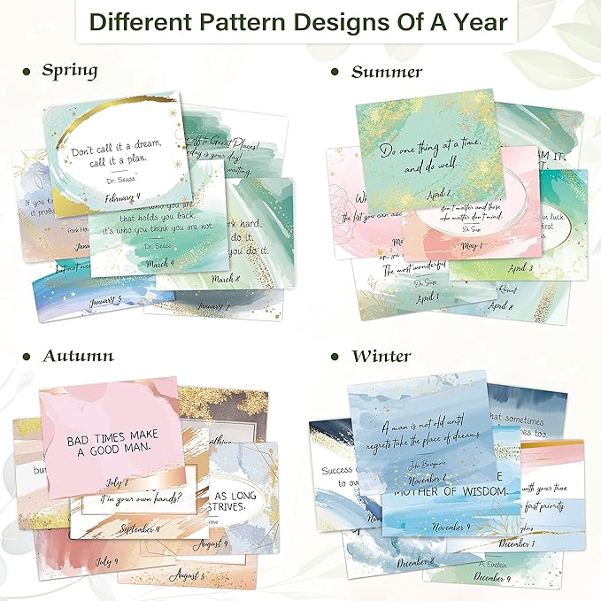 Motivational & Inspirational Daily Calendar - Daily Flip Calendar with Inspirational Quotes, Undated Perpetual Office Desk Decor, Inspirational Gifts