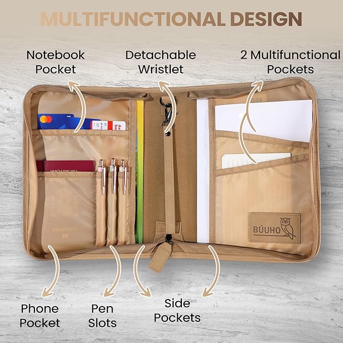 Bible Holder Case for Women | Bible Carrying Case for Men Premium Quality Waterproof PU Leather Bible Case for Girls | Detachable Wristlet, Carrying Handle & Multifunctional Pockets | Kids Bible Case