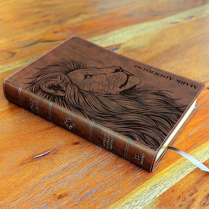 Personalized ESV Bible, Wide Margin, Custom Holy Bible, English Standard Version (Lion Profile)