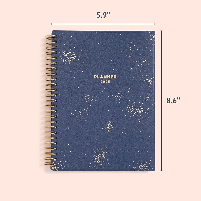 Blue Sky Planning Calendar Notes, Monroe Dark, Weekly/Monthly Layout, Safety Wirebound (Starlight- 2025, 5.875" x 8.625")