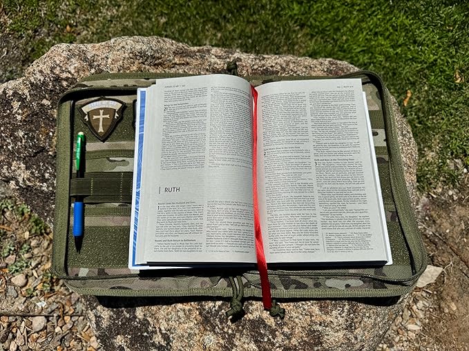 Tactical Bible Case For Men, Bible Cover For Men, Gift For Women, Bible Book Cover, Bible Cover Case With Patches, Great Christian Gift for Friends and Family