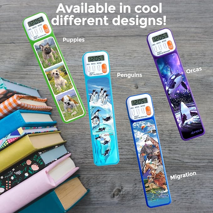 Mark-My-Time - Digital Bookmark - Mark My Time Reading Timer and Bookmark for Kids, Cool Bookmarks and Reading Incentives, Christmas Gift & Stocking Stuffer for Book Lovers - Migration
