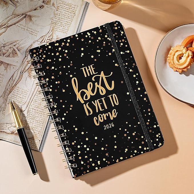 2026 Planner - Planner 2026, 2026 Planner weekly and monthly, January 2026 - December 2026, 6.3" x 8.4", 2026 Calendar Planner with Tabs, Inner Pocket, Premium Paper, Twin-wire Binding