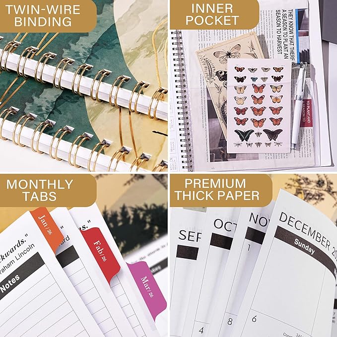 2026-2028 Monthly Calendar Planner - 9" × 11", Large 3 Year Monthly Planner, MAY. 2026 - DEC. 2028, Large Calendar with Tab, Premium Paper, Back Pockets