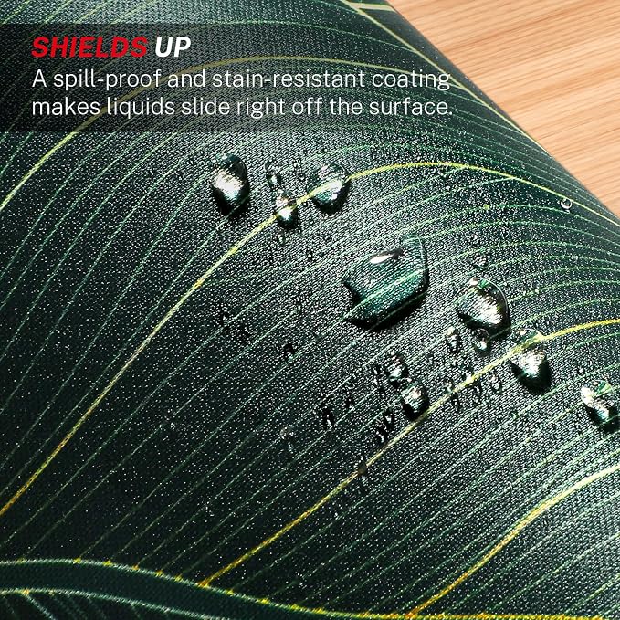 MROCO Essential Office & Gaming Mouse Pad, 8.5 x 11 Inch, Green Leaves | Anti-Fray Stitched Edges, Functional Pattern Design, Non-Slip Rubber Base, Water and Stain Resistance