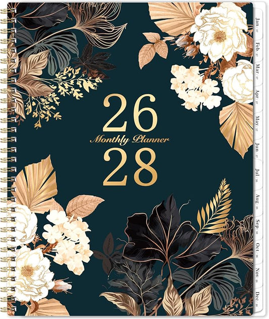 2026-2028 Monthly Planner - July 2026 - June 2028, 2 Year Monthly Calendar 2026-2028, 9" × 11" Calendar Planner, 24 Months, Tabs, Back Pocket, Twin-Wire Binding, Note Pages