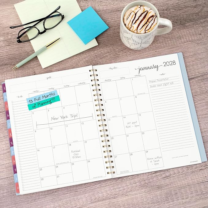 AT-A-GLANCE 2027 Planner, Weekly & Monthly, 13-Month Jan-Jan, 8.5" x 11", Harmony, Ice Blue (1099-905-38-27)