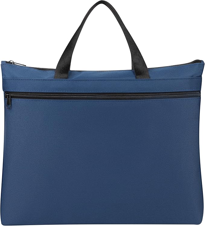 Ibluelover Portable Business Briefcase Zipper Bag Waterproof Durable A4 File Folder Bag Lightweight Carrying Case Handbag File Storage Organizer Holder for Office Meetings Travel
