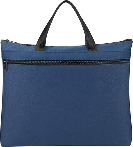 Ibluelover Portable Business Briefcase Zipper Bag Waterproof Durable A4 File Folder Bag Lightweight Carrying Case Handbag File Storage Organizer Holder for Office Meetings Travel