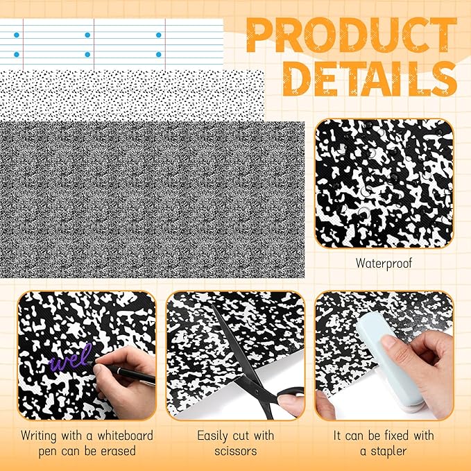 Hahafelt 3 Pack 47 x 108 Inch Fabric Bulletin Board Roll Waterproof Non Woven Classroom Background Decoration Resistant Bulletin Board for Back to School Wall Decor DIY Craft (Mixed)