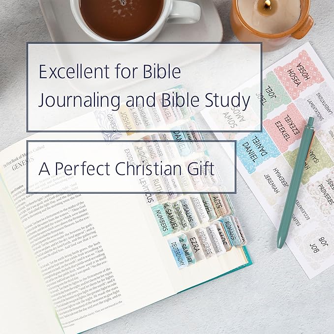 Mr. Pen- Bible Tabs, 75 Pcs, Laminated Tabs for Old & New Testament, Bible Tabs for Women and Men, Tabs for Study Bible, Bible Index Tabs