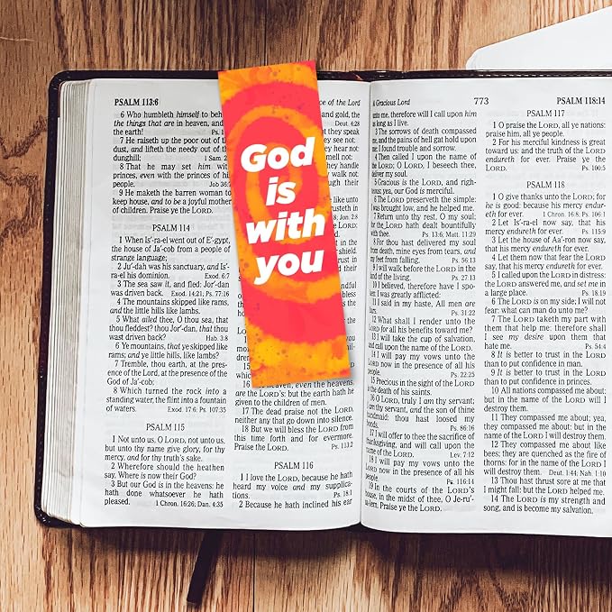 God is with You, Joshua 1:9, Bulk Pack of 25 Christian Bookmarks for Kids, Childrens Bible Verse Book Markers, Sunday School Prizes with Memory Verses, Scripture Gifts for Kids & Youth