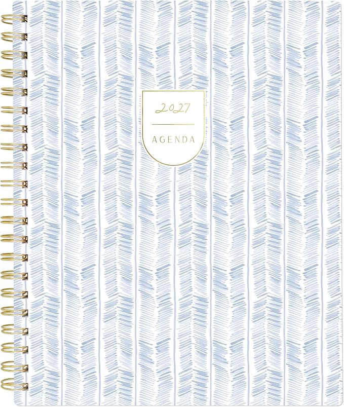 Mead Cambridge 2027 Planner, Weekly & Monthly, 8.5" x 11", Leah Bisch, Herringbone (LB55-905-27)