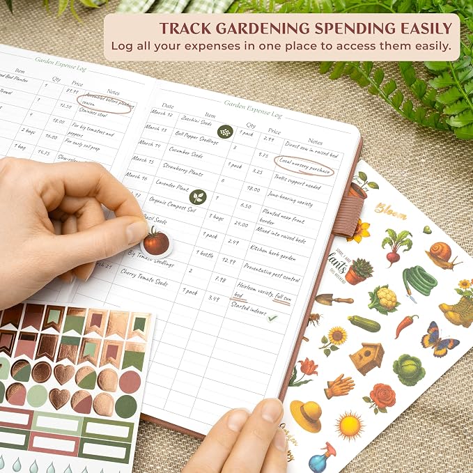 Legend Gardening Journal – 5-Year Garden Journal Planner & Log Book with Gardening Calendar & Plant Logs – Hardcover Garden Planner (Rose Gold)