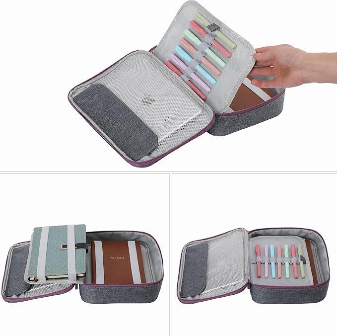 Mr. Pen- Bible Cover Case, Carrying Book Case with Durable Handle, Bible Protective Church Bag for Men & Women, Christian Gifts, Gray