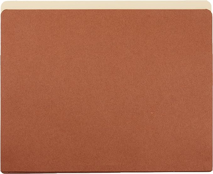 Amazon Basics Expanding File Folder Organizer with Pockets, Letter Size, 3.5-Inch Expansion, Accordion Style, Large Capacity Document Storage, Brown, 25-Pack