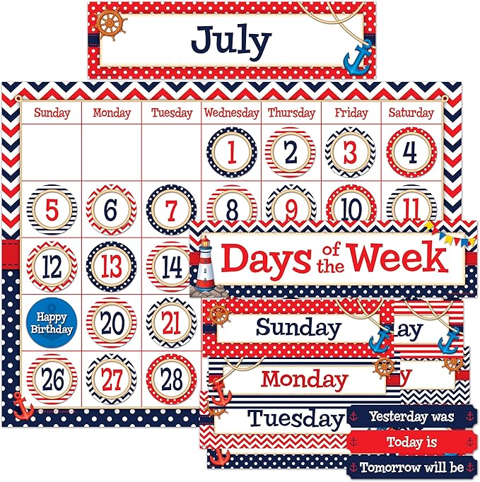 Teacher Created Resources Nautical Calendar Bulletin Board (TCR5492)