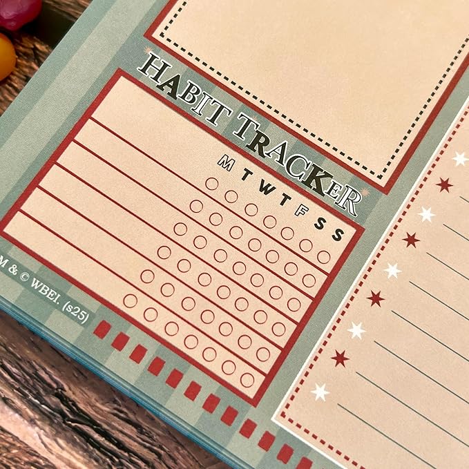 Conquest Journals Harry Potter The Quibbler Undated Weekly Spiral Planning Pad, 8'' x 10'', 52 Page, To-Dos, Priorities, Habit Tracker & Notes, Durable Bookboard-Wrapped Backboard, Officially Licensed