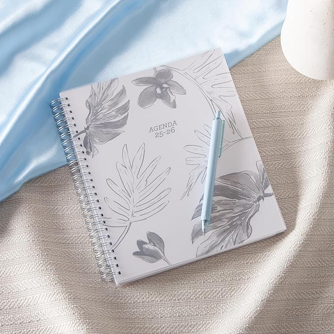 Blue Sky 15 Month 2025-2026 Weekly and Monthly Academic Year Planner Calendar, April 2025 - June 2026, 7" x 9", Flexible Cover, Wirebound, Laminated Tabs, Includes Ruler & Sticky Notes, Tropical