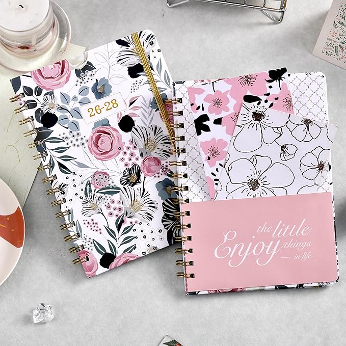 2026-2028 Monthly Planner - 3 Year Monthly Planner 2026-2028, JAN 2026 - DEC 2028, 8.4" x 6.3", Calendar Planner With Hardcover, 36-MonthTabs, Notes Pages, Inner Pocket, 36-Month Calendar - Flowers
