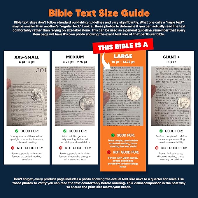Personalized ESV Thinline Bible Large Print English Standard Version Faux Leather Holy Bible ESV with Custom Name, Date and Text | Custom Gift for Christian & Religious Celebrations | Brown