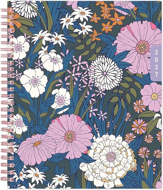 Blue Sky WAAV 2027 Weekly and Monthly Planner Calendar, January 2027 - December 2027, 7" x 9", Flexible Cover, Durable Twin Wire Binding, Laminated Tabs, Storage Pocket, Bailey