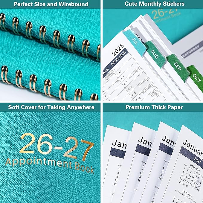 Appointment Book 2026-2027 - 53 Weeks Daily Planner 2026-2027, July 2026 - June 2027, 8.5" x 11" Daily Organizer, Appointment Planner with 15-Minute Increments