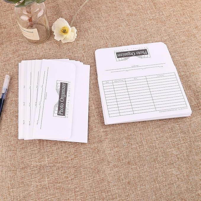 Lineco, Photo File Envelopes 4X6 Inch, Acid-Free Picture Organizer, White Archival Photograph Collection for Postcards, Greeting Cards (25/Pack, 2 Packs)