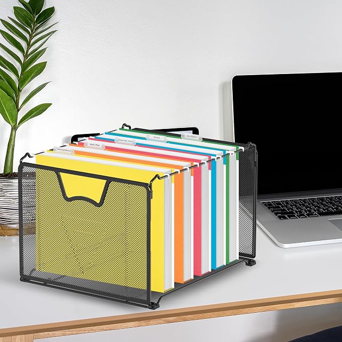 Legal Size Hanging File Folders,25 Packs Legal Hanging File Folders,Yellow Legal Size Hanging Folders,9.2'' × 14.8'',Hanging Folders for Filing Cabinet,1/5 Adjustable Tabs for Office,School,Home