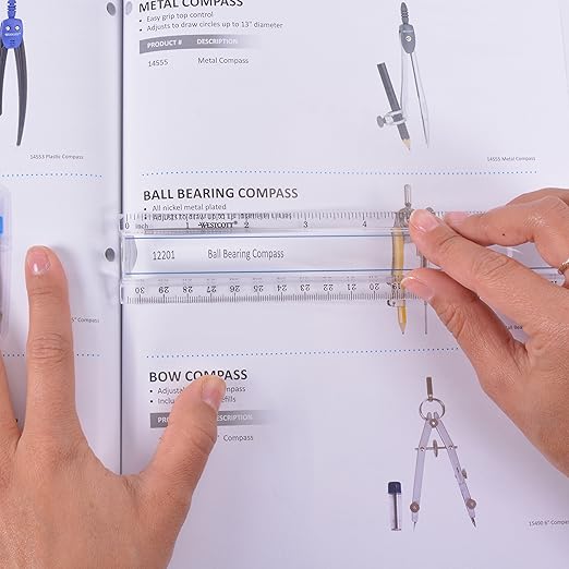 Westcott 15571 Clear Data Processing Magnifying Ruler, 12 Inch (Pack of 2)