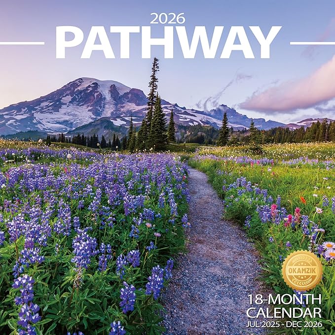 2025-2026 Wall Calendar Pathway Planner Calendar, Hangable Monthly Wall Calendar with Large Blocks for Organizing & Planning, Academic Schedule, Home, Office & family, Thick & Sturdy Paper (12"x24" Open)