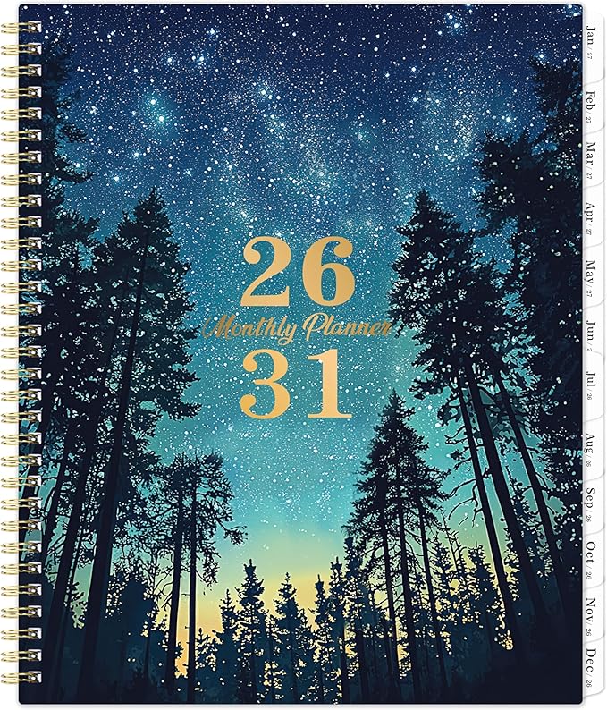 Monthly Planner 2026-2031 – July 2026 - June 2031, 9"x11", 5 Year Calendar 2026-2031 Monthly Planner with Double-Side Pockets & Notes Pages, 60 Months Tabs, Perfect for Work, School & Family Planning
